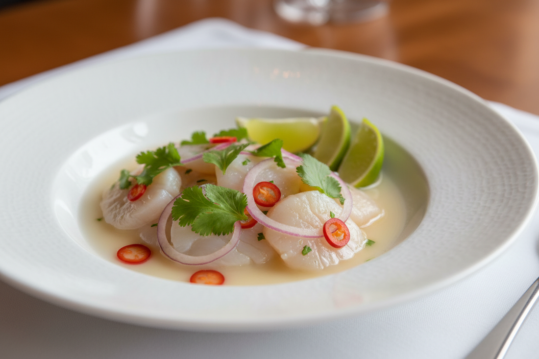 Jakobsmuschel-Ceviche mit Limette und Koriander