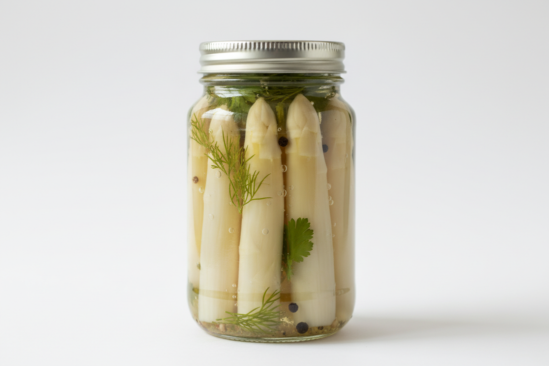 Eingelegter weißer Spargel: Delikatesse im Glas