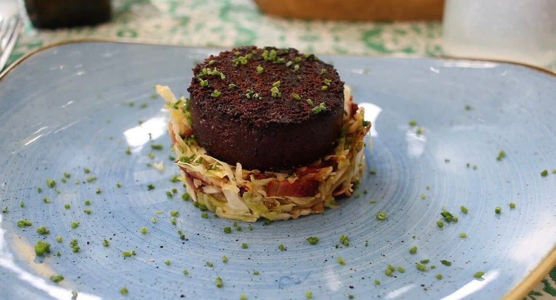 Himmel un Ä(ä)d = Himmel und Erde = Blutwurst mit Kartoffel-Apfel-Püree