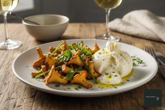 Lauwarmer Pfifferlingssalat mit Burrata