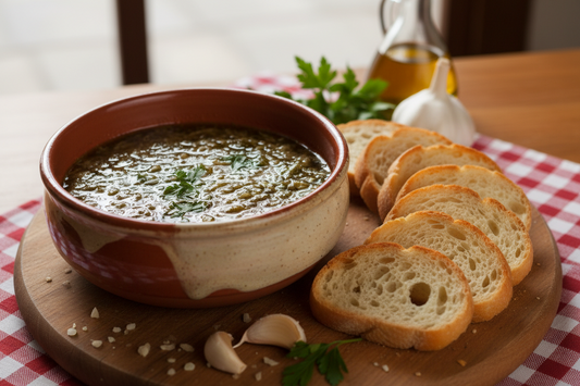 Bagna cauda - piemontesische warme Sauce zum Dippen