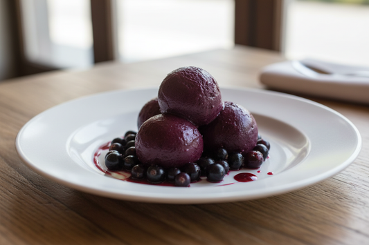 Cassis-Sorbet wie in Frankreich...