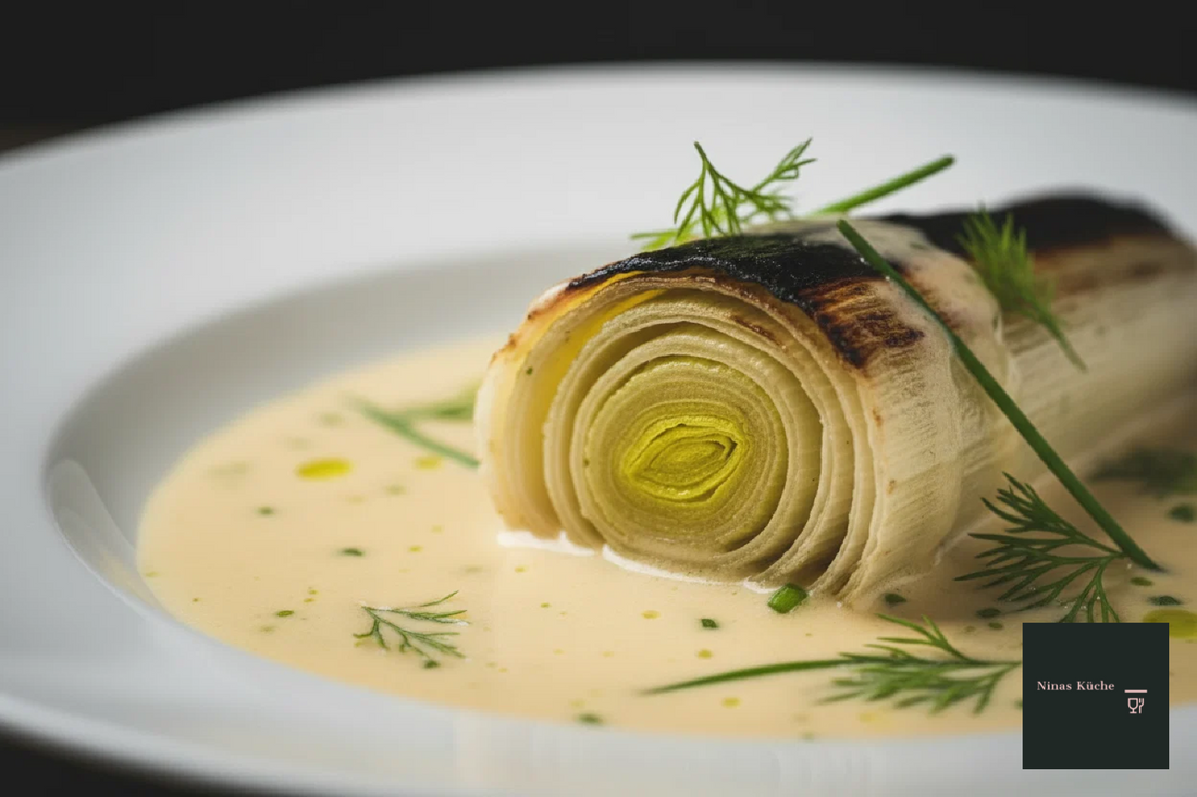 Gebrannter Lauch mit Beurre blanc - überraschend zarte Gemüseküche
