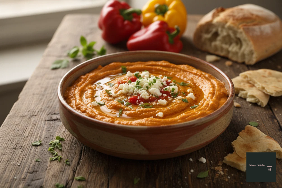Paprika-Feta-Crème - pikanter Dip