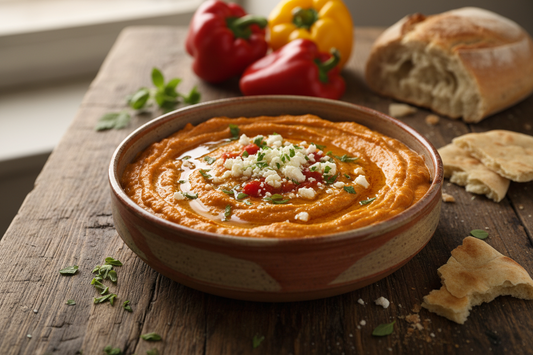 Paprika-Feta-Crème - pikanter Dip