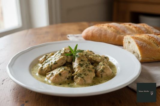 Poulet á l´estragon - französisches Estragon-Hähnchen