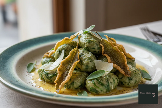Parmesan-Rucola-Nocken mit Salbeibutter