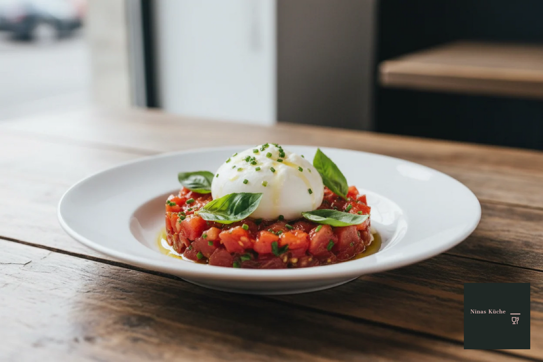 Tomatentatar mit Burrata - perfekte Sommerküche
