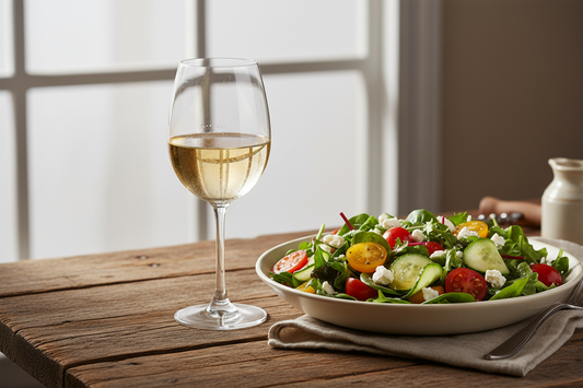 Wein zu Salat – Frische trifft Aromenspiel