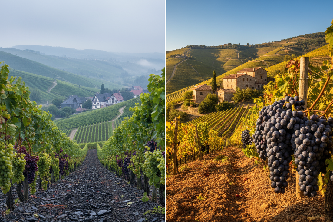 Deutscher Weinbau im Norden und im Süden: Regionen, Klima und Rebsorten